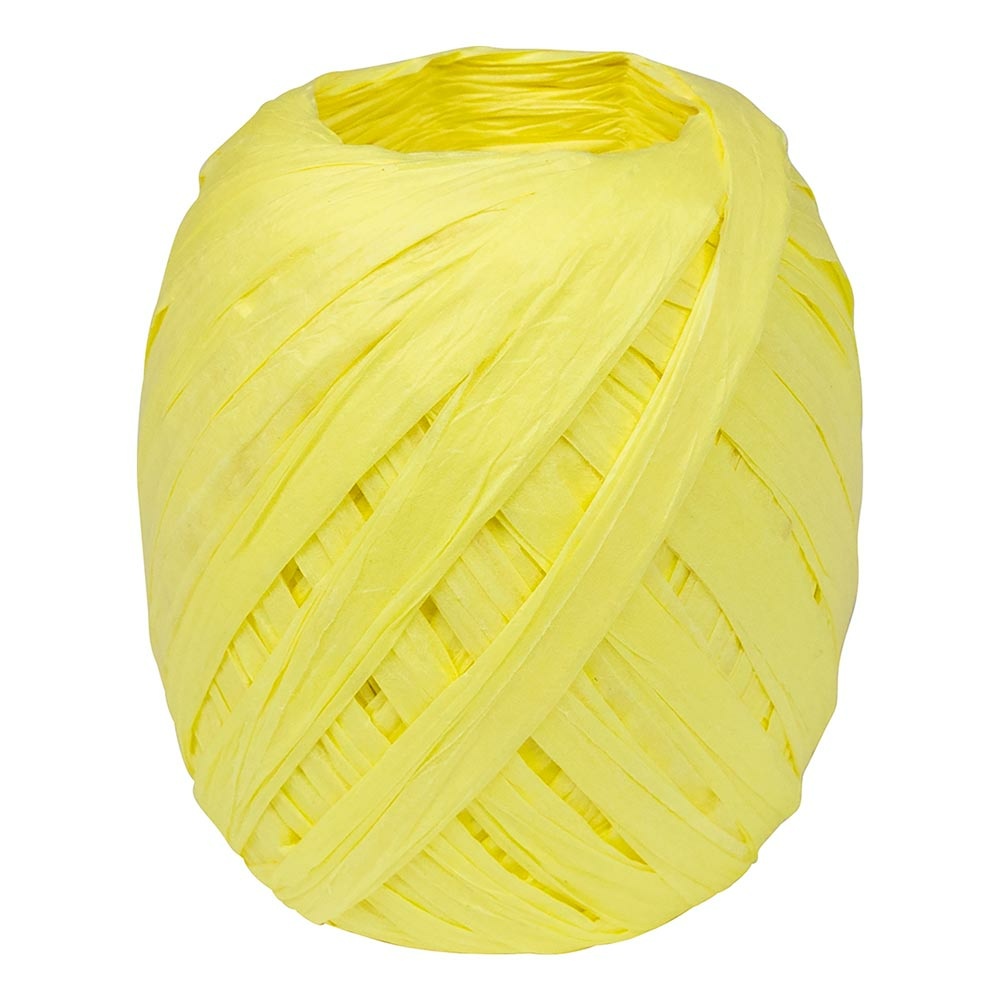 Gift ribbon paper Raffia 7mmx30m yellow