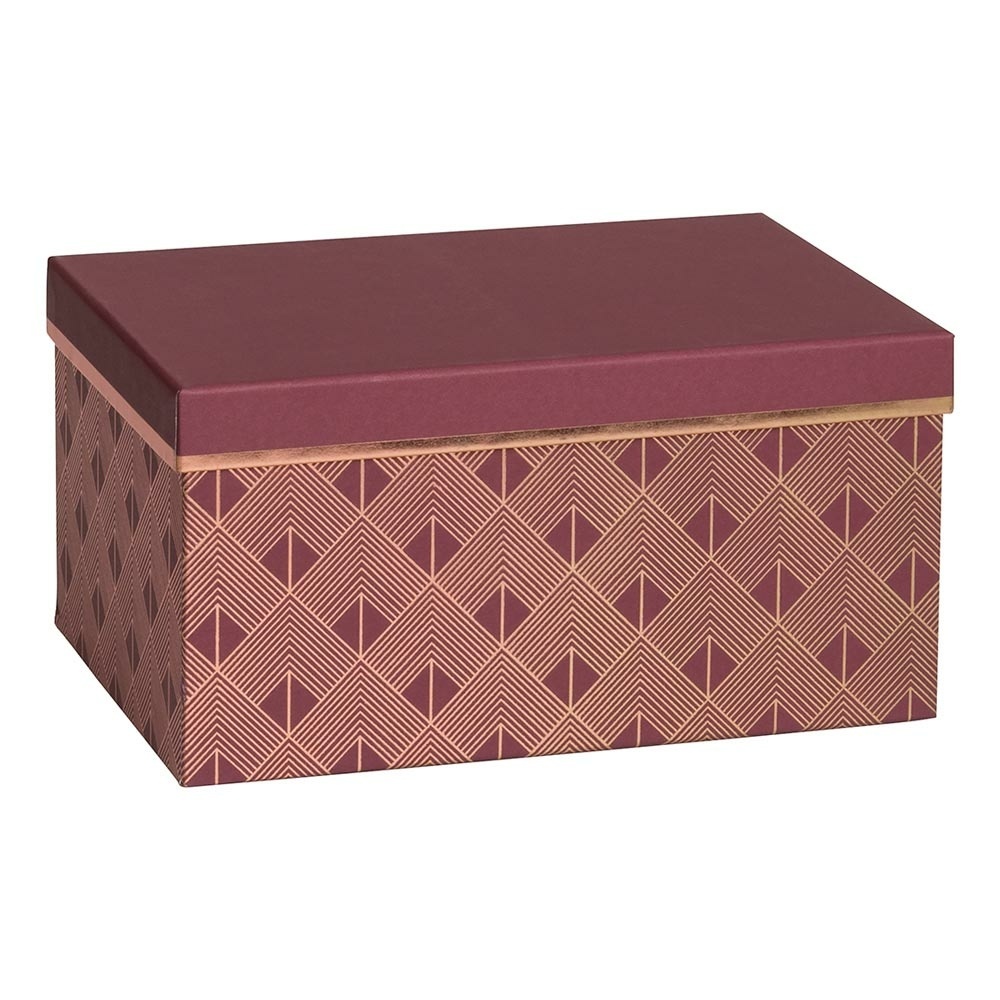 Geschenkbox „Oreste“ 16,5x24x12cm A5+ bordeaux