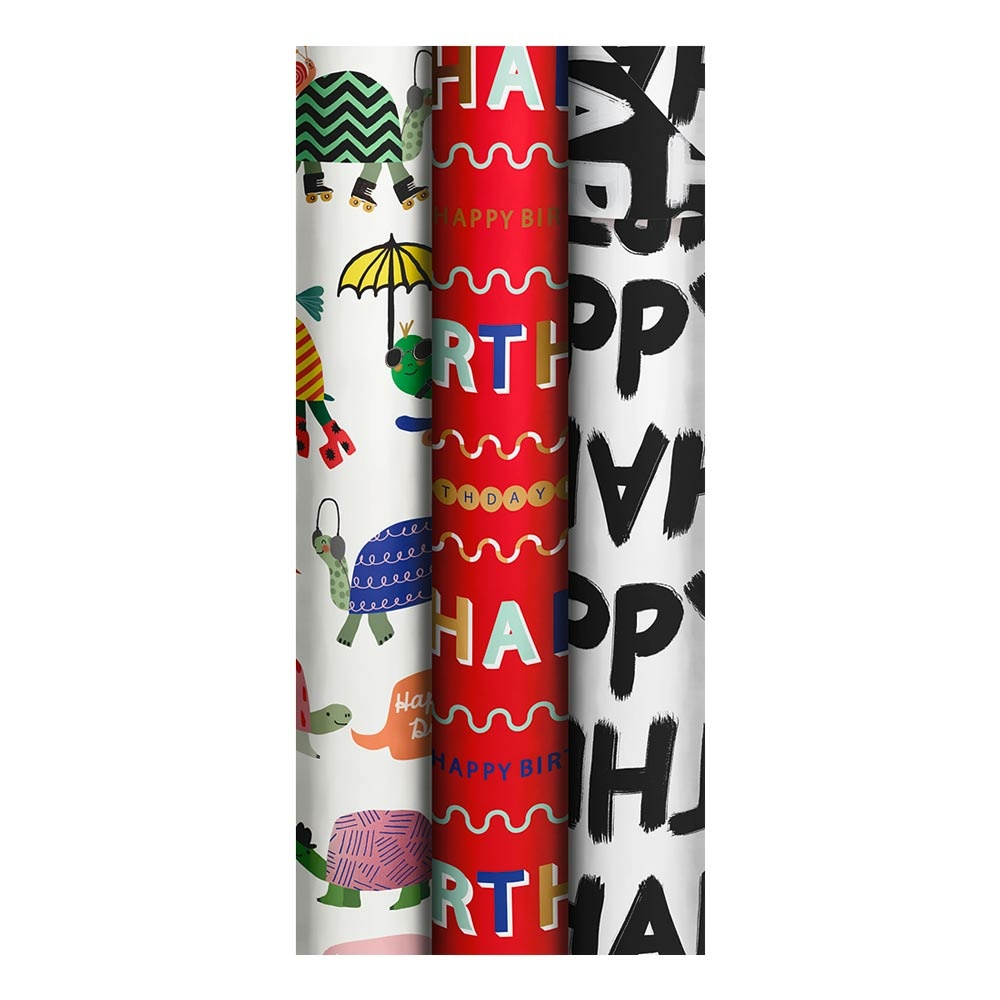 Wrapping paper assortment "Birthday Vibes" 70x200cm    