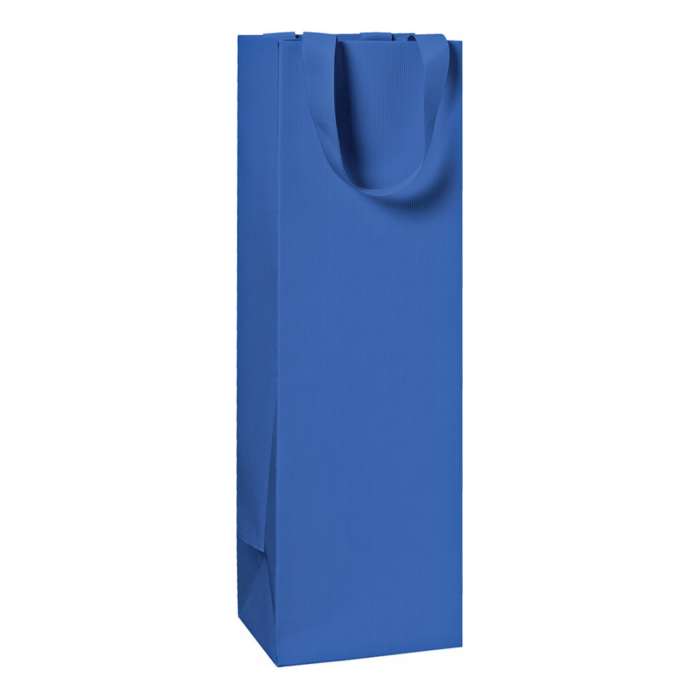 Flaschentasche „One Colour“ 11x10,5x36cm blau dunkel Flaschentasche „One Colour“ 11x10,5x36cm blau dunkel