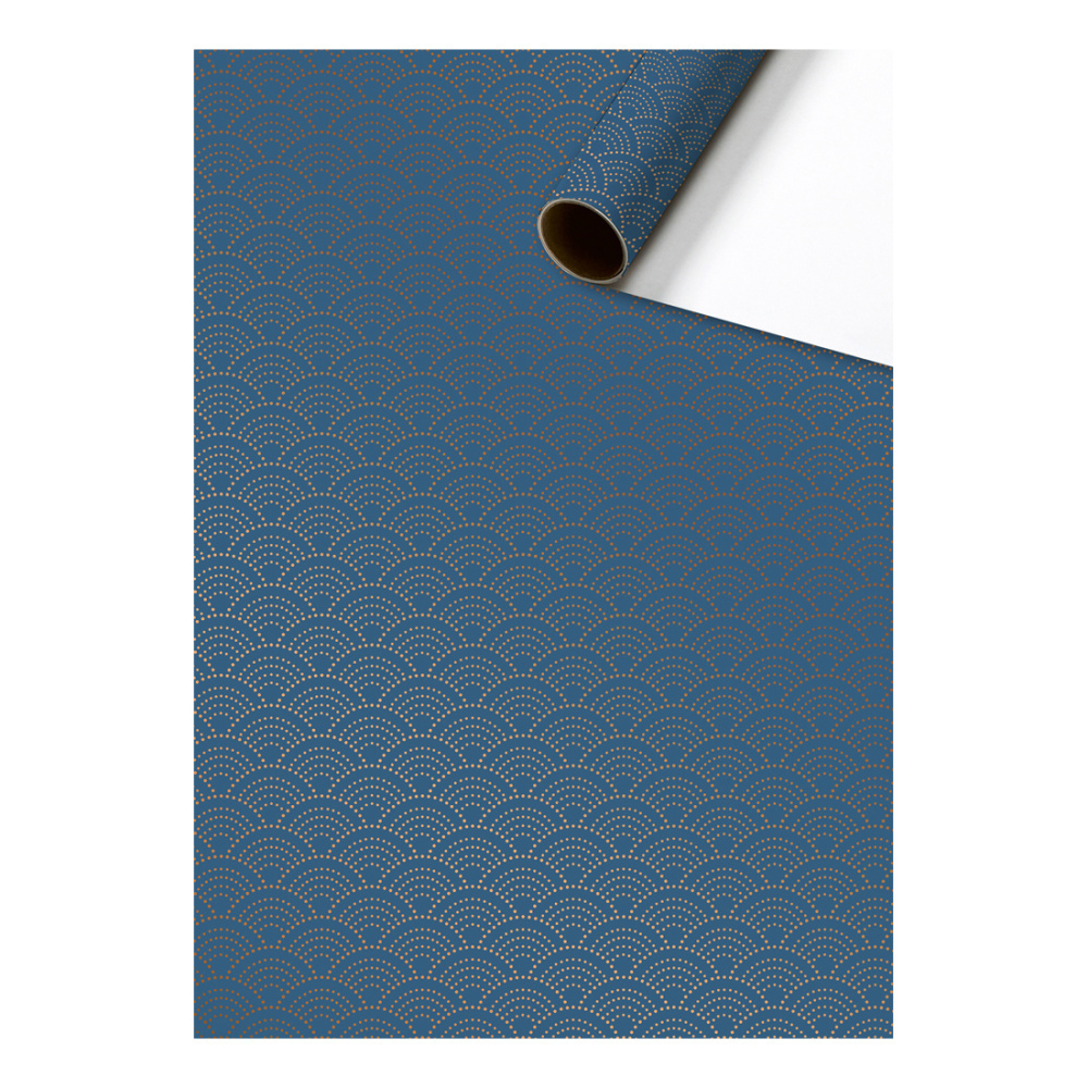 Geschenkpapier „Anaya“ 70 x 150 cm blau dunkel