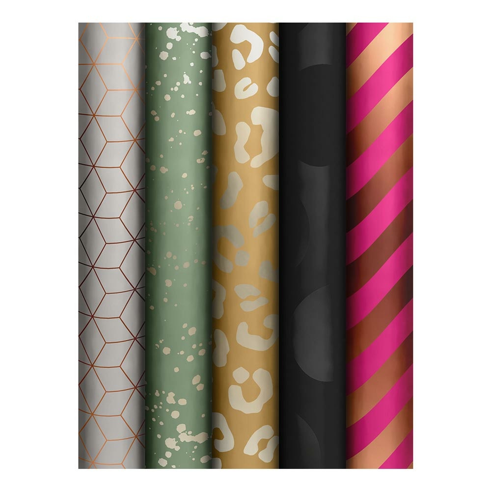 Wrapping paper assortment "Shiny Patterns" 70x150cm 