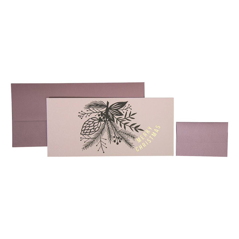 Geschenkkarte „Marie“ 11 x 23 cm rosa