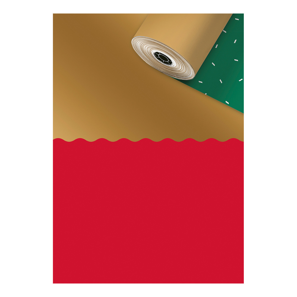 Wrapping paper counter roll „Duo Wave“ 0,50x250m gold