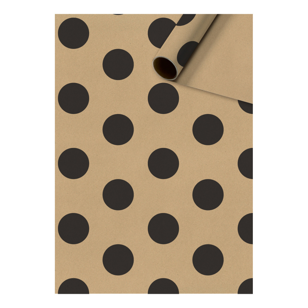 Geschenkpapier „Ting Dots“ 70 x 200 cm schwarz