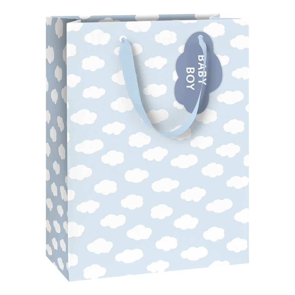 Geschenktasche „Mimmi & Millow“ 25x13x33cm blau hell Geschenktasche „Mimmi & Millow“ 25x13x33cm blau hell