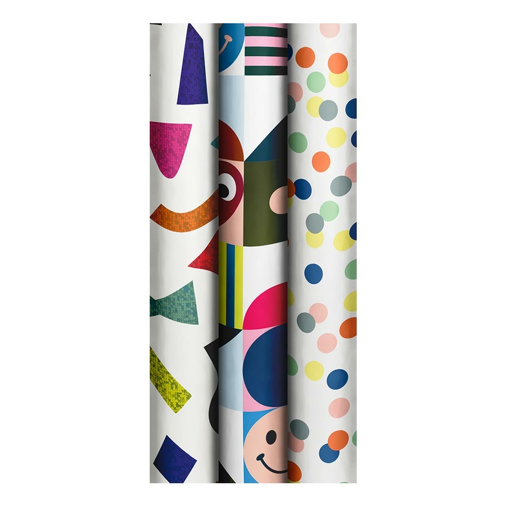 Papiers-cadeaux assortiment "Colourful Fun" 70x150cm