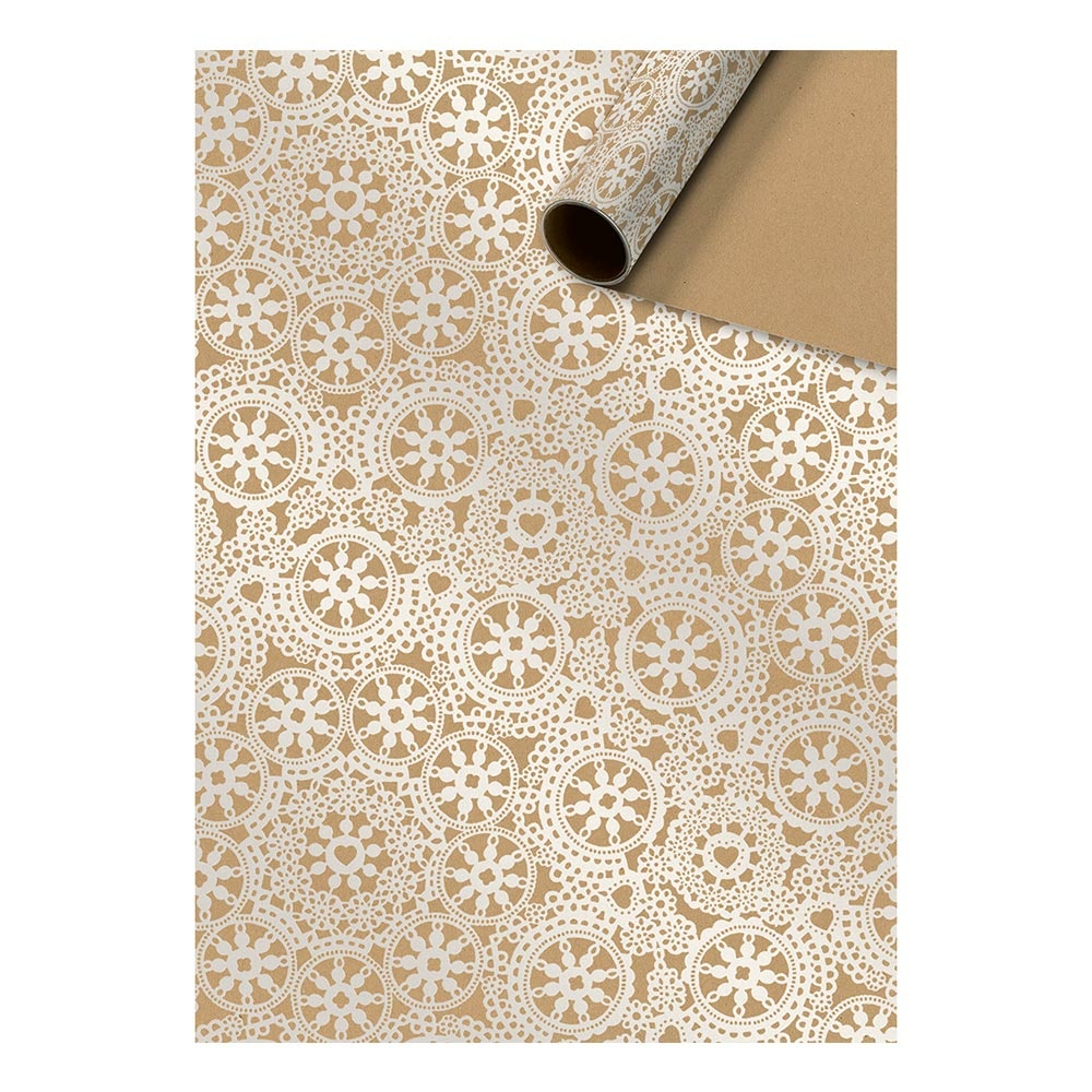 Gift wrap paper „Abigail“ 70x200cm white