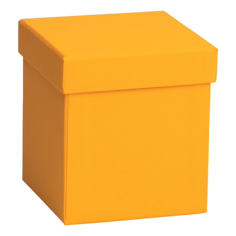 Geschenkbox „One Colour“ 11 x 11 x 12 cm orange dunkel