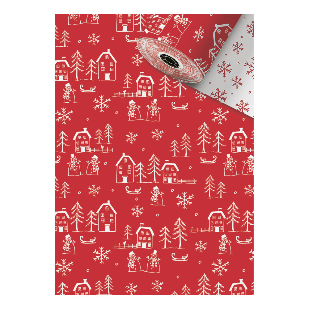 Wrapping paper counter roll „Island“ 0,30x250m red