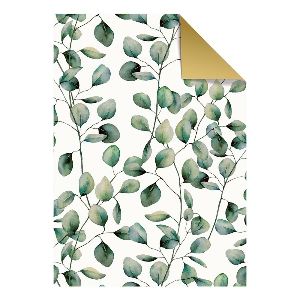 Papiers-cadeaux feuilles "Esta" 50x70cm vert