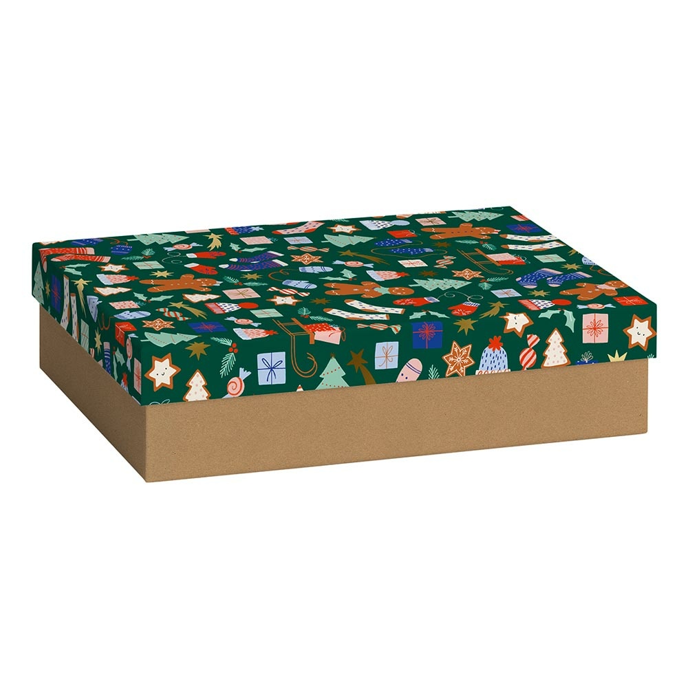 Gift box "Marioka" 16,5x24x6cm dark green