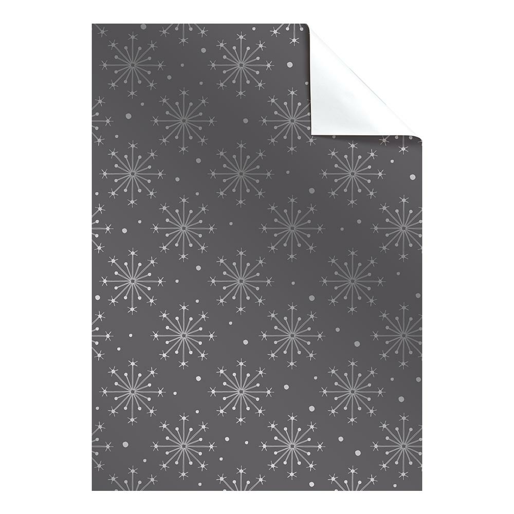 Papiers-cadeaux feuilles "Nieve" 50x70cm gris foncé
