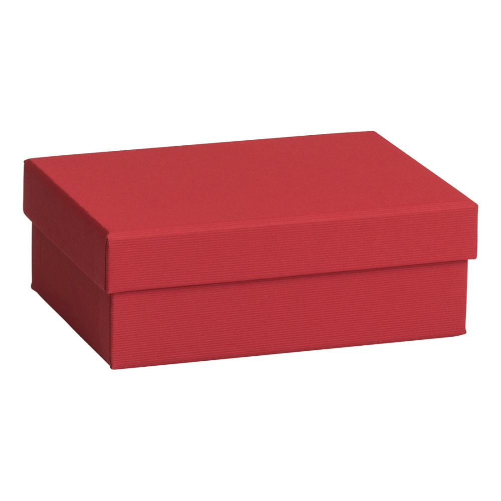 Geschenkbox „One Colour“ 12x16,5x6cm rot dunkel