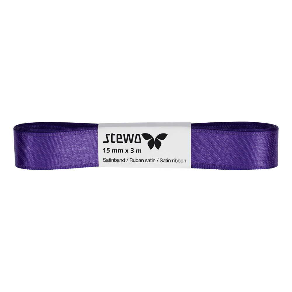 Satin ribbon 15mmx3m violet