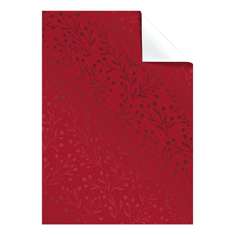 Geschenkpapier-Bogen „Jenara“ 50x70cm rot