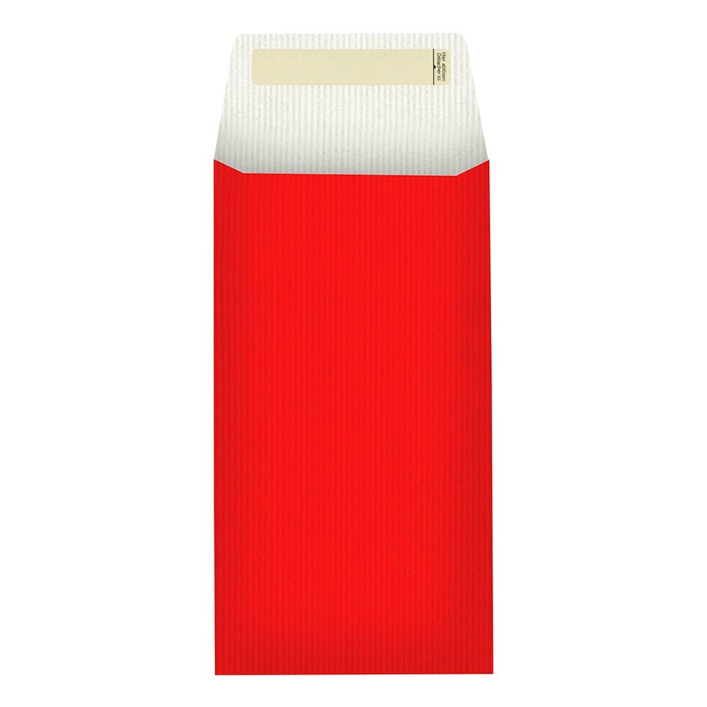 Pochette cadeau "Uni Colour" 12x22+6cm rouge