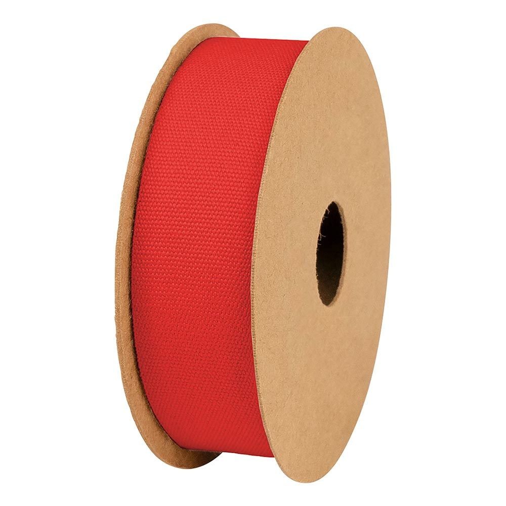 Ruban-cadeaux coton "Spule" 16mmx3m rouge