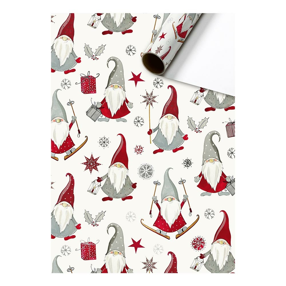 Wrapping paper "Nisse" 70x200cm red