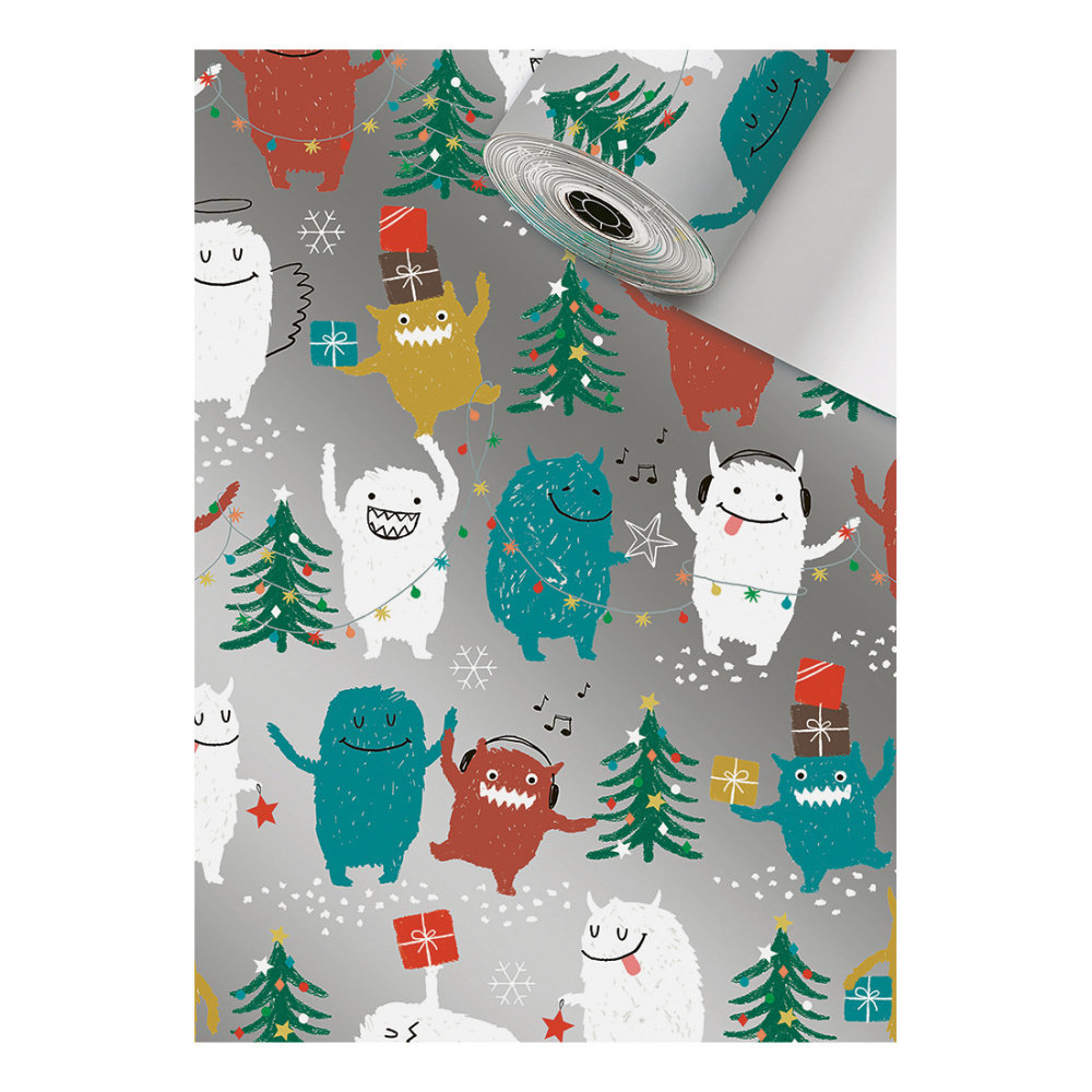 Wrapping paper counter roll „Yeti“ 0,70x250m silver