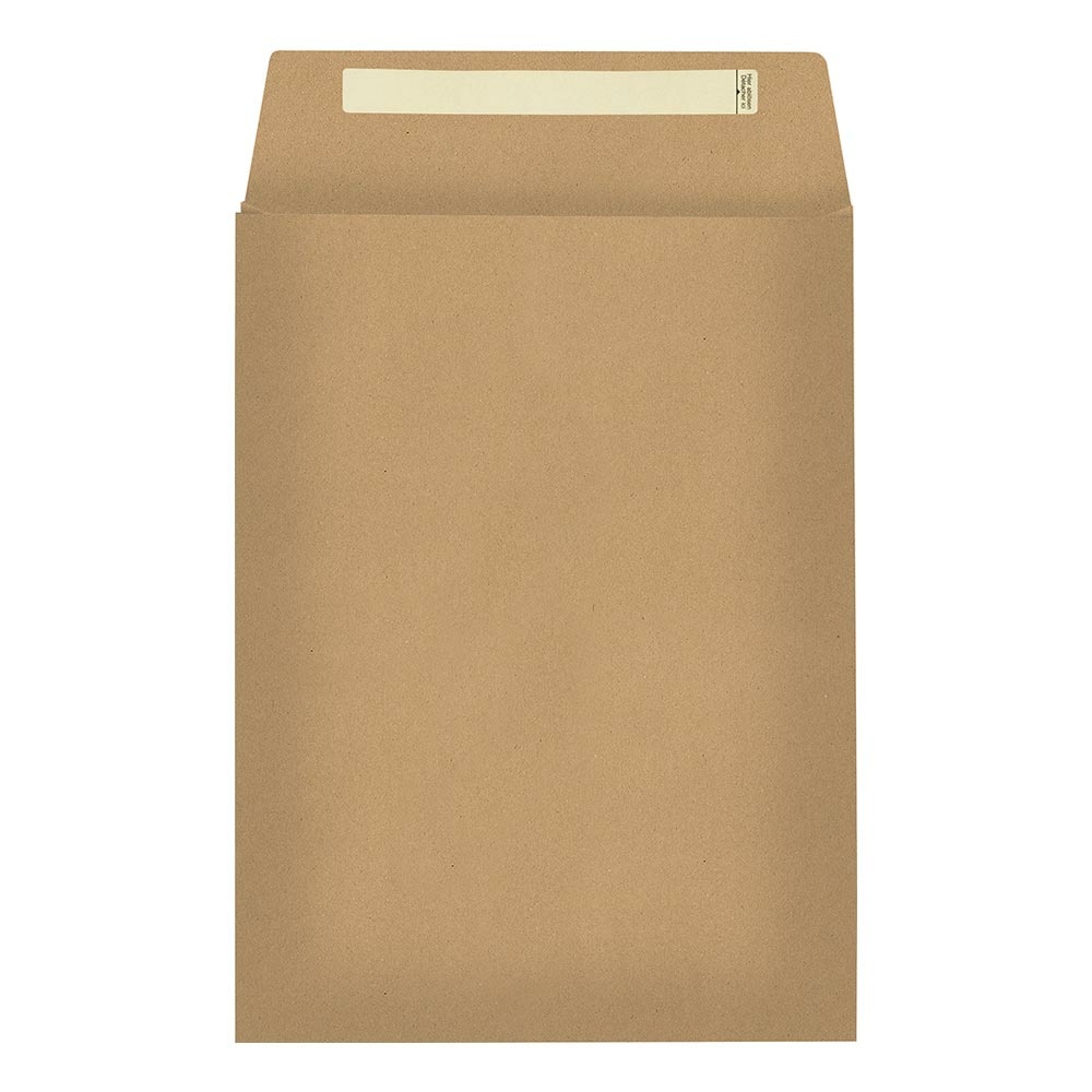 Envelope gift bag "Uni Colour" 22x5x30+6cm brown light