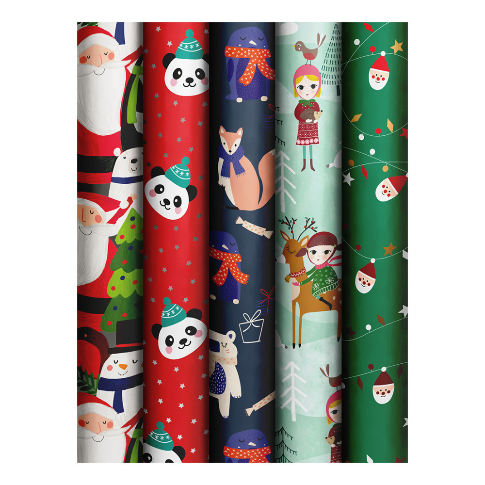 Geschenkpapier-Sortierung „Funny Santa“ 70x300cm