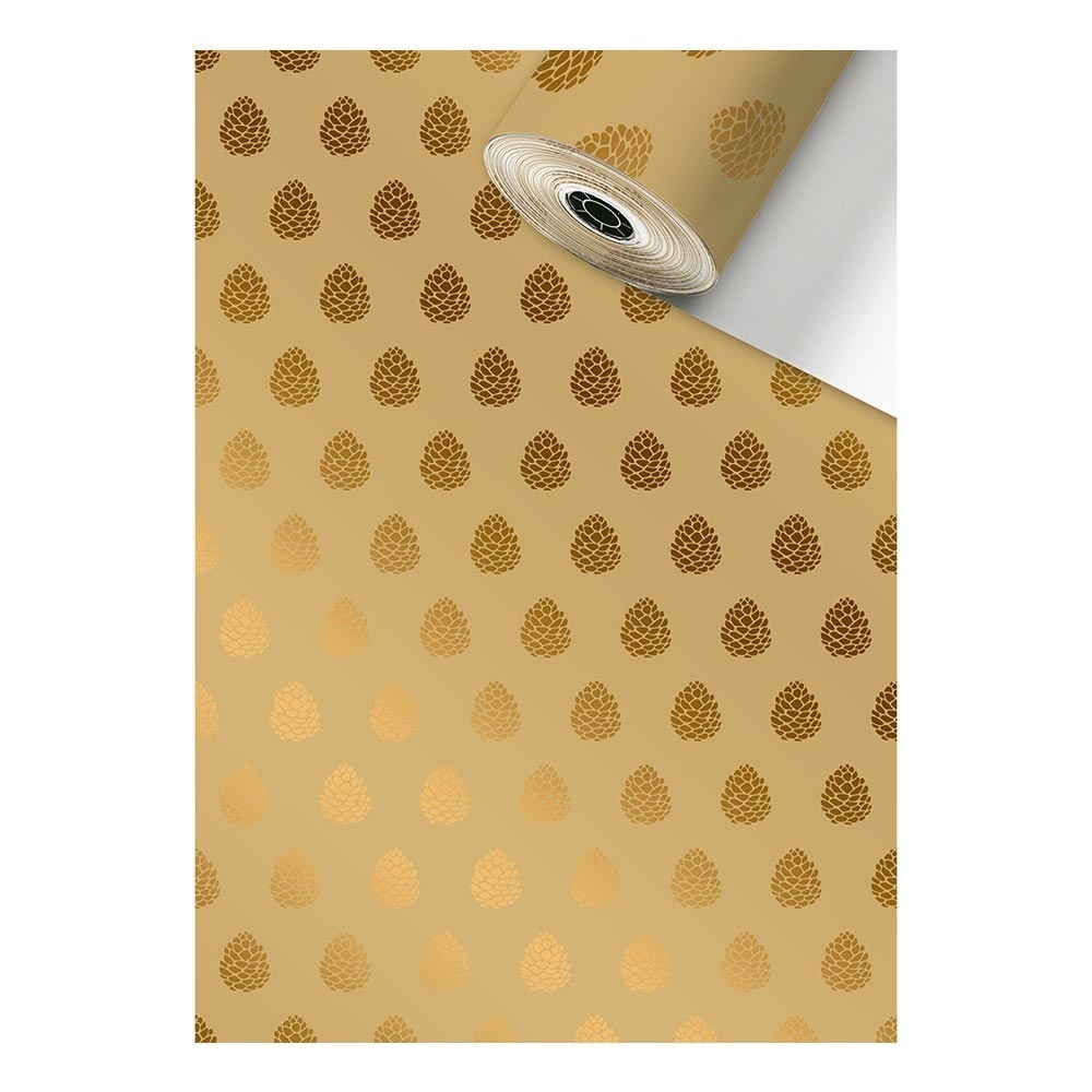 Wrapping paper counter roll „Saga“ 0,30x100m gold