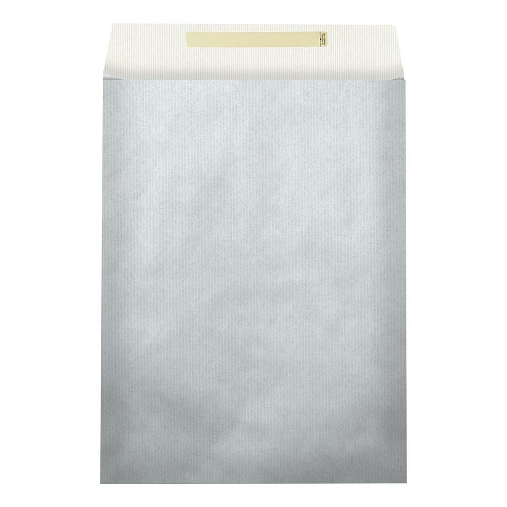 Envelope gift bag "Uni Colour" 32x6x43+6cm silver