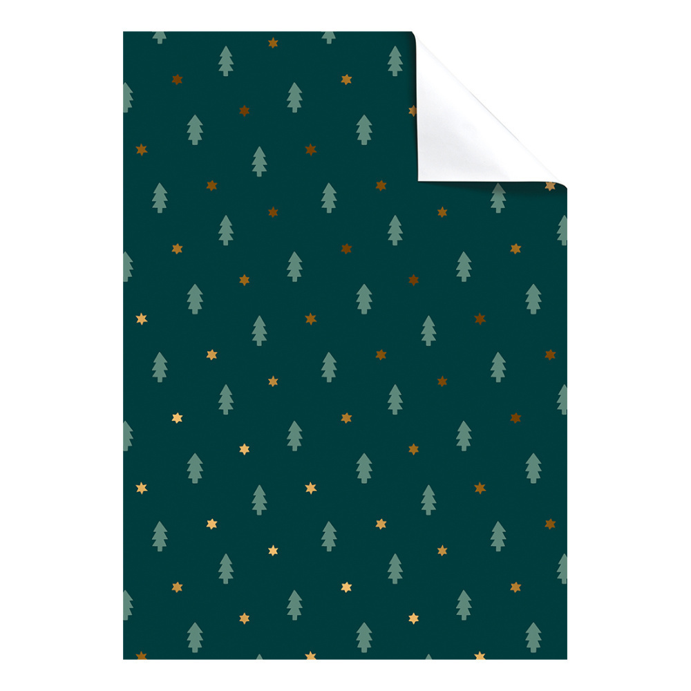 Wrapping paper sheet „Ivek“ 50x70cm green dark