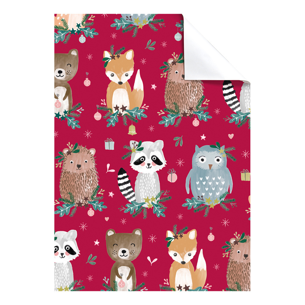 Wrapping paper sheet „Ruri“ 50x70cm red