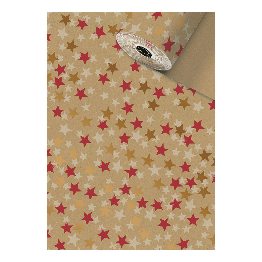 Wrapping paper counter roll „Stella“ 0,30x250m brown light