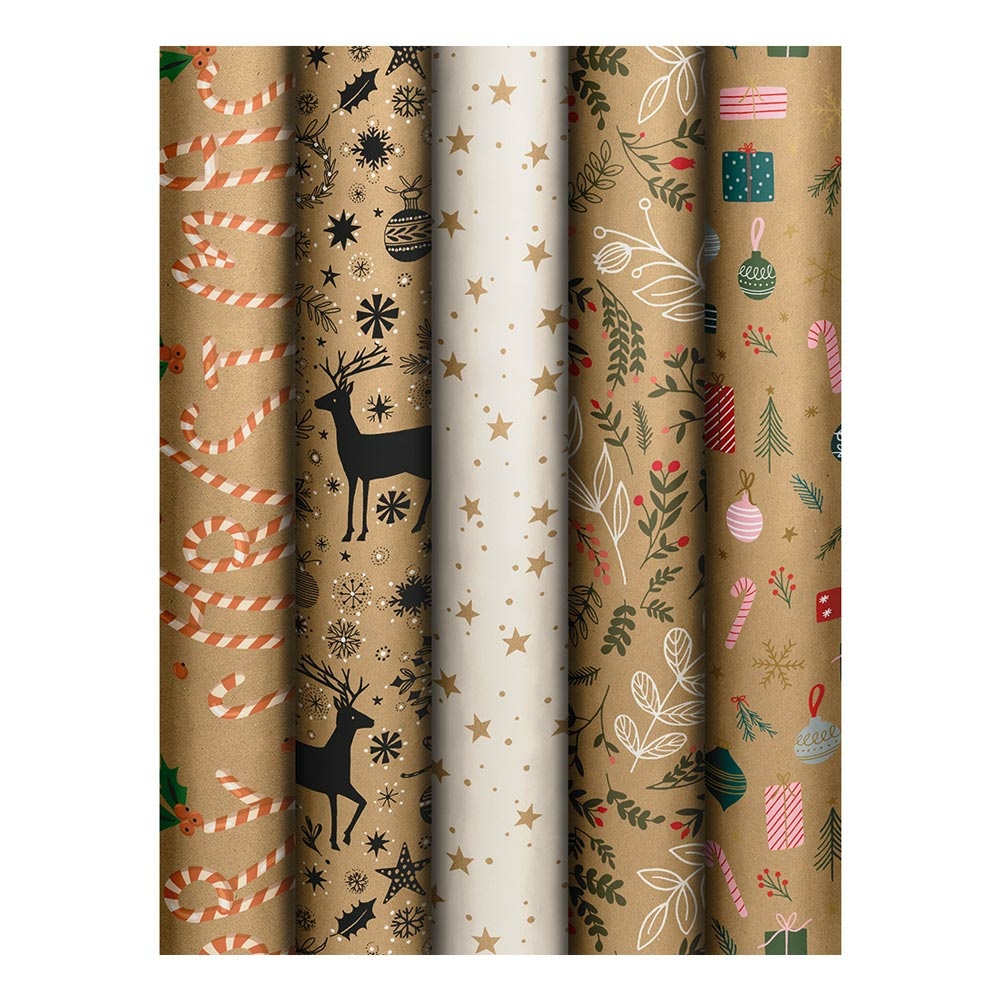 Wrapping paper assortment "Natural Yule" 70x200cm 