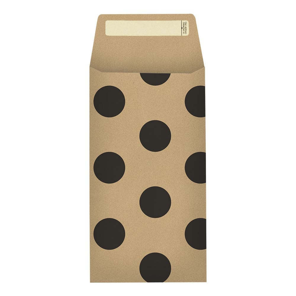 Envelope gift bags „Ting Dots“ 12x22 + 6cm black