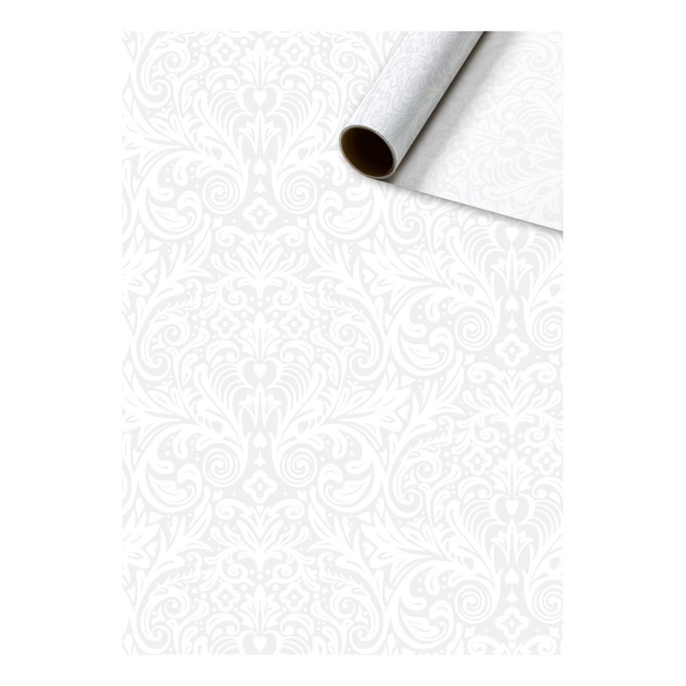 Seidenpapier-Kurzrolle „Oda“ 50 x 500 cm weiss
