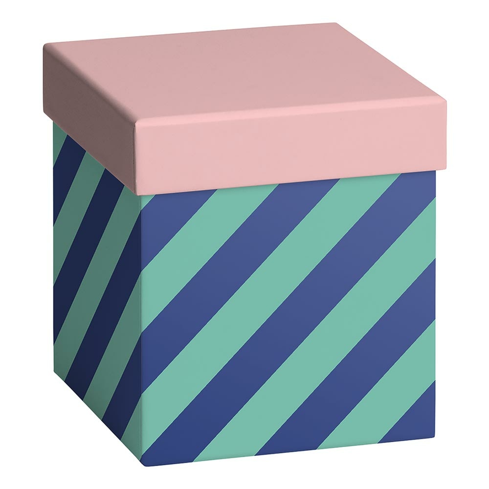 Geschenkbox „Benoni“ 11x11x12cm blau dunkel