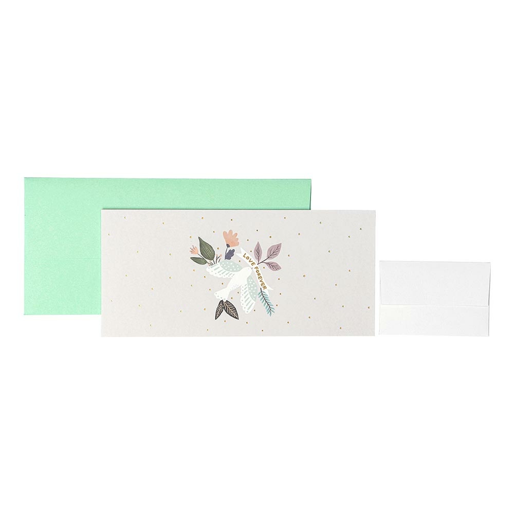 Gift card „Duva“ 11x23cm light grey