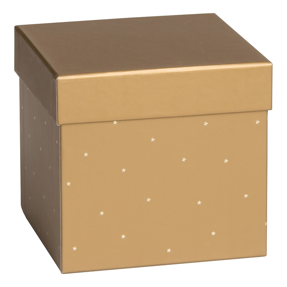 Geschenkbox „Nanda“ 13,5 x 13,5 x 12,5 cm gold