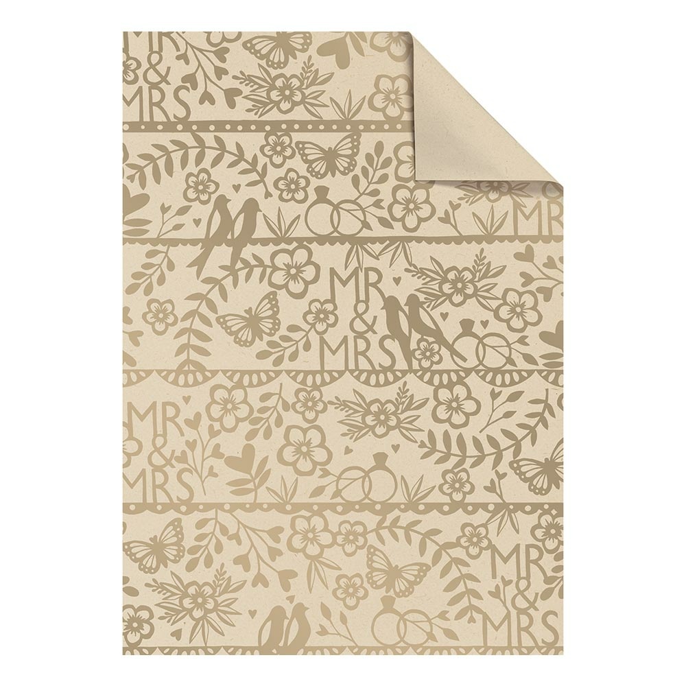 Wrapping paper sheet "Anouk" 100x70cm gold