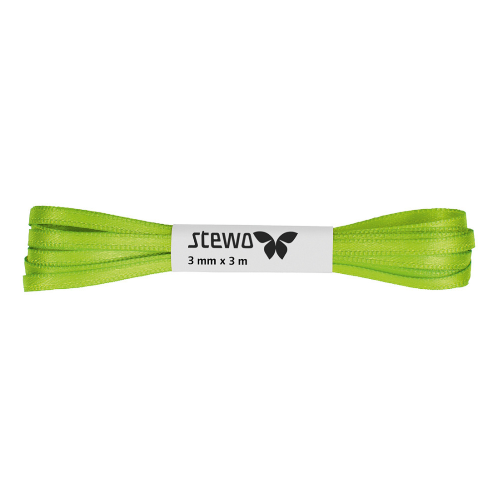 Satin Strängchen 3mmx3m grün hell Satin Strängchen 3mmx3m grün hell