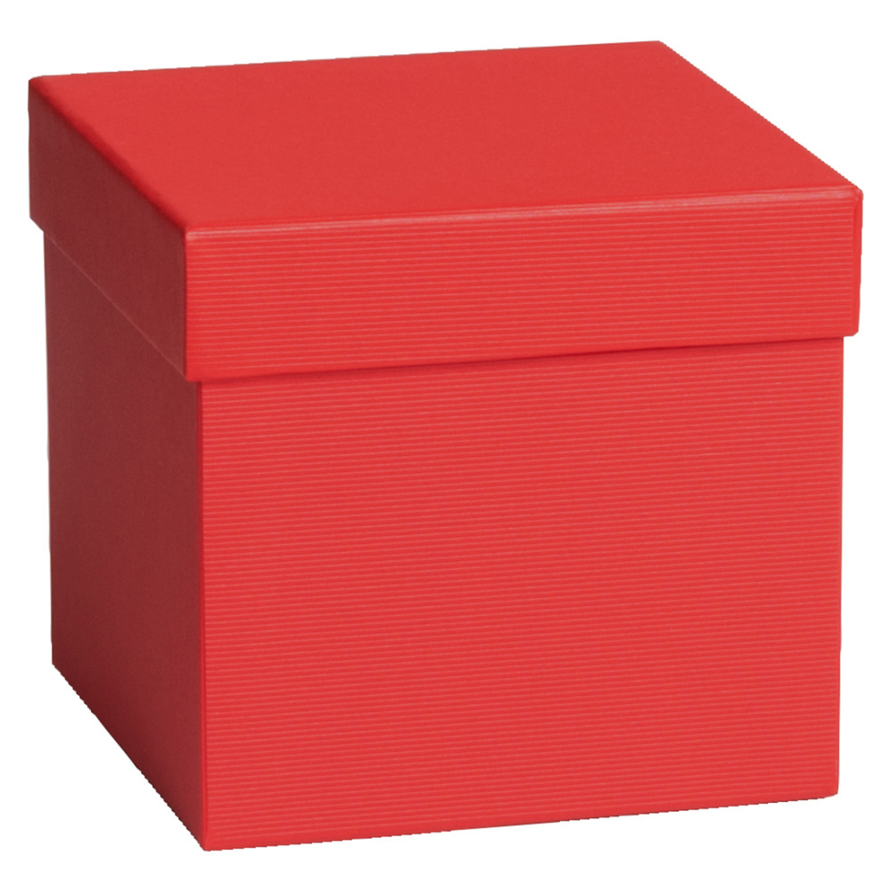 Geschenkbox „One Colour“ 13,5 x 13,5 x 12,5 cm rot