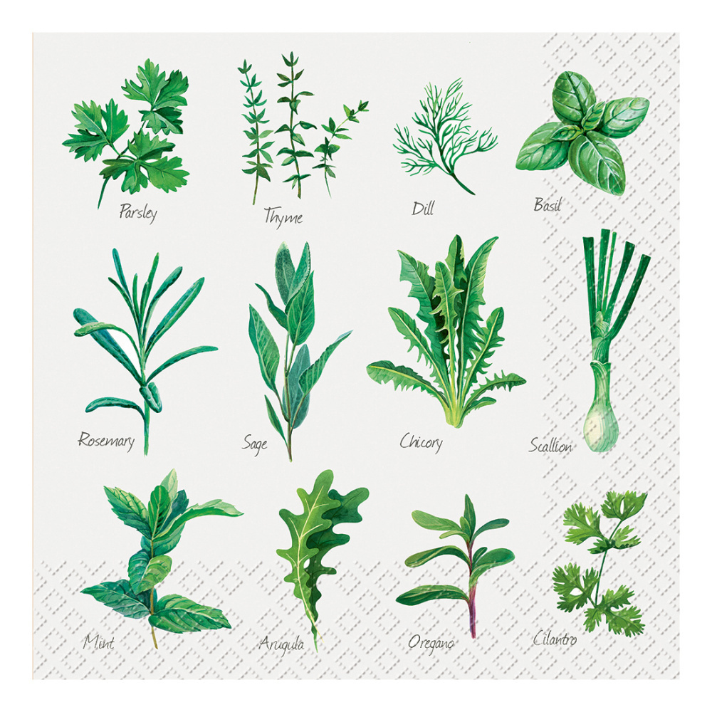 Napkins „Herb“ 33x33cm green