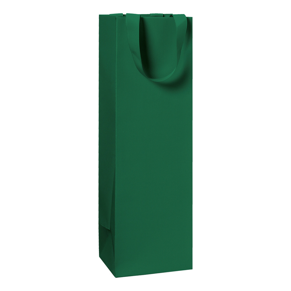 Flaschentasche „One Colour“ 11 x 10,5 x 36 cm grün dunkel