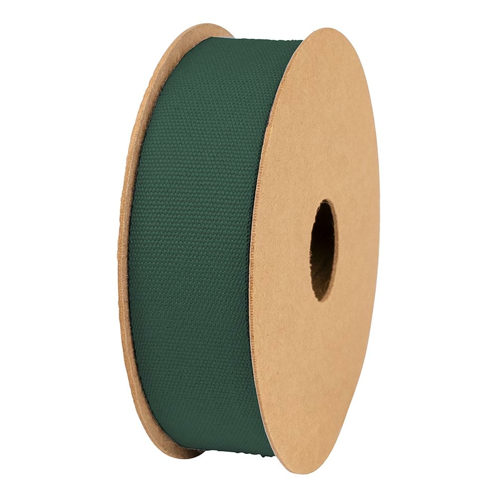Ruban-cadeaux coton "Spule" 16mmx3m vert foncé