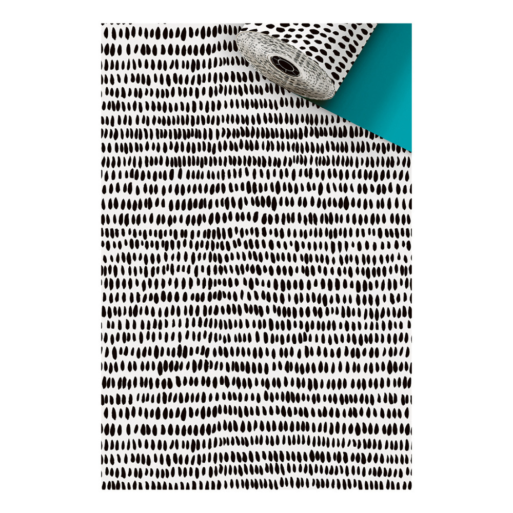 Geschenkpapier-Sécaré Rolle „Kaito“ 0,50x250m schwarz