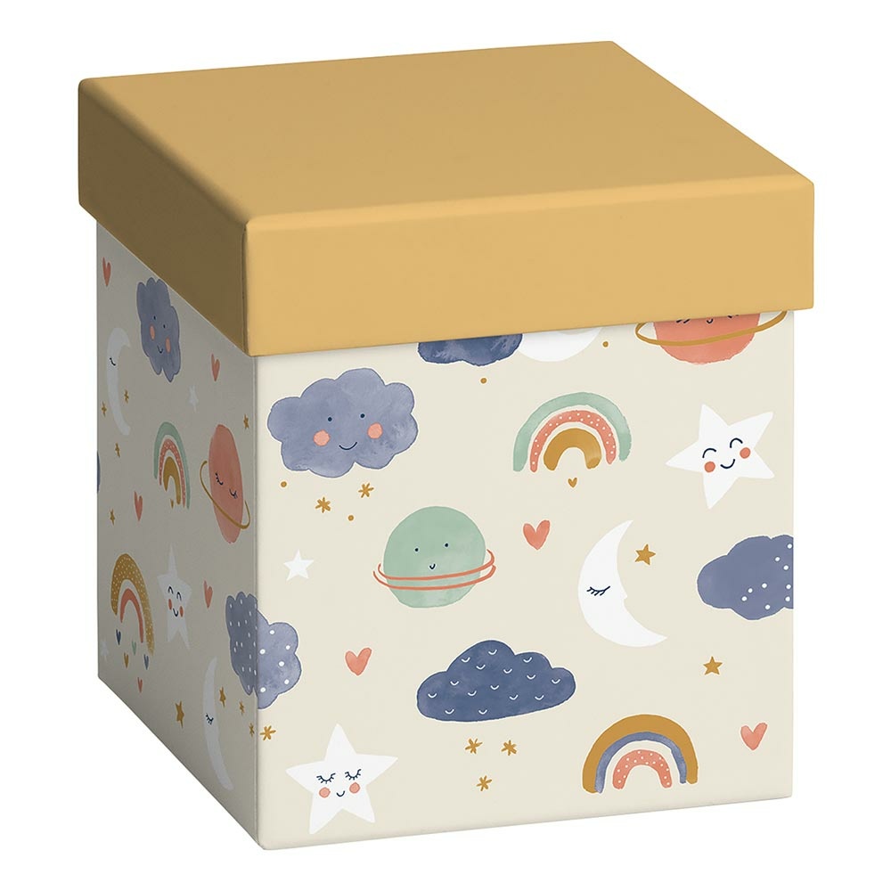 Gift box „Hiroko“ 11x11x12cm beige