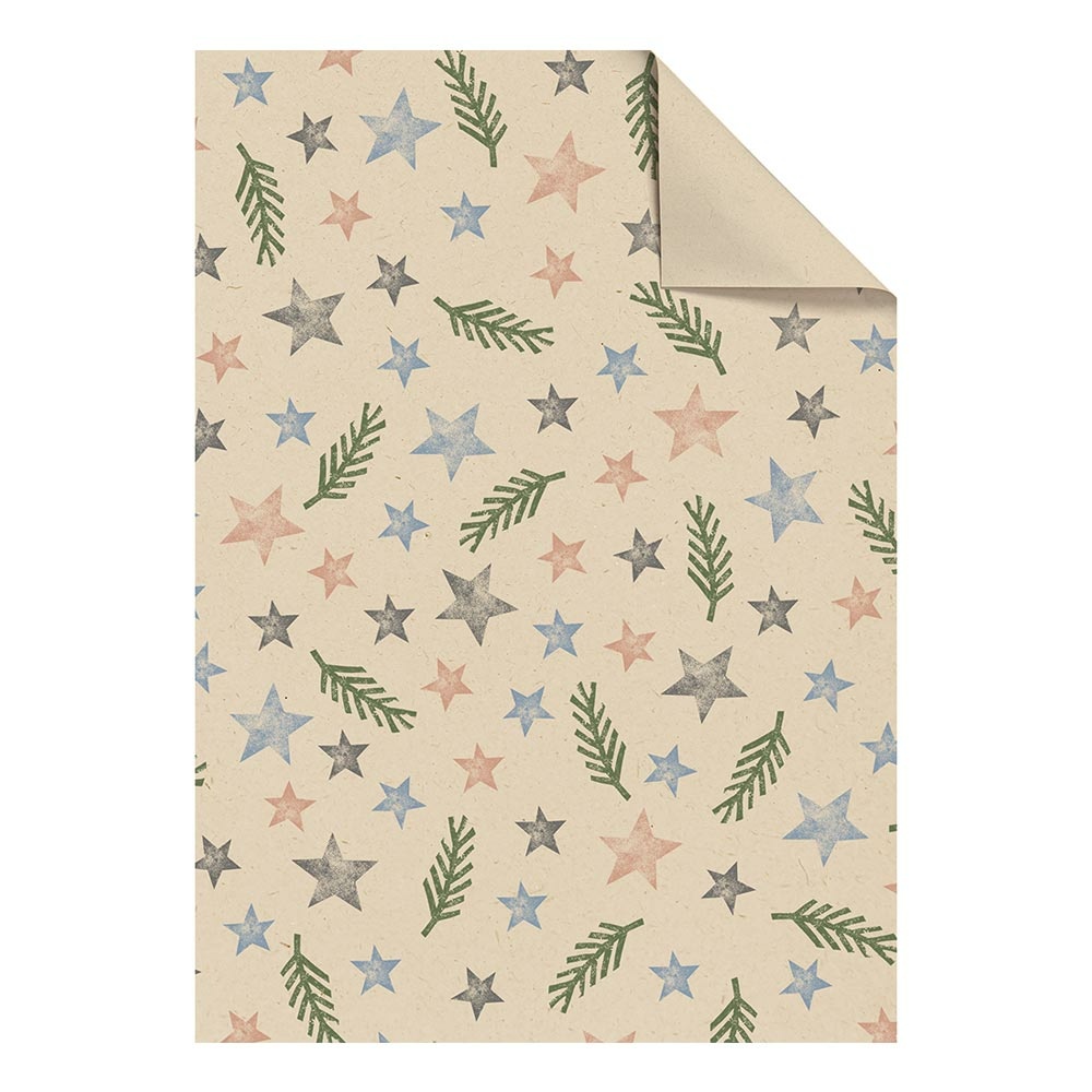 Papiers-cadeaux feuilles "Naruto" 50x70cm bleu