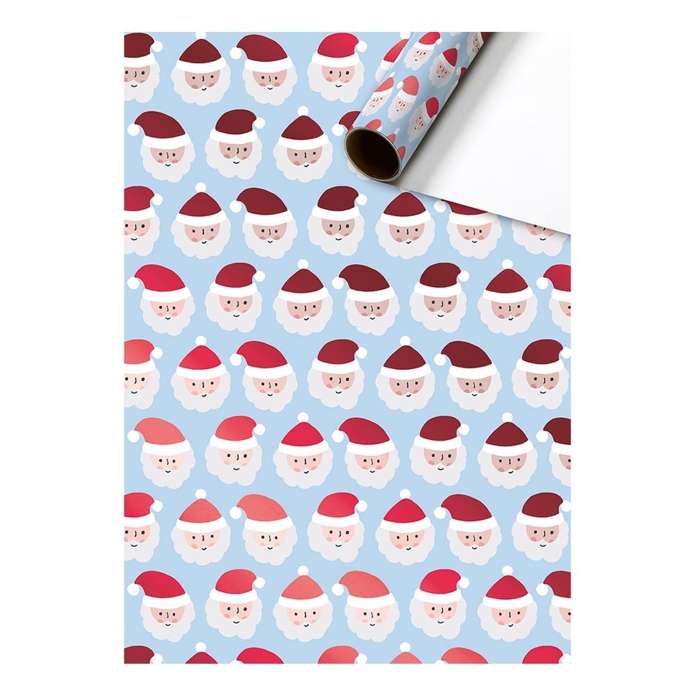 Wrapping paper "Claus" 70x150cm light blue