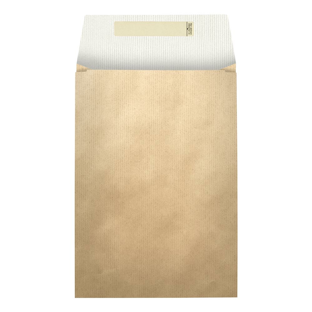 Envelope gift bag "Uni Colour" 17,5x4x25+6cm gold