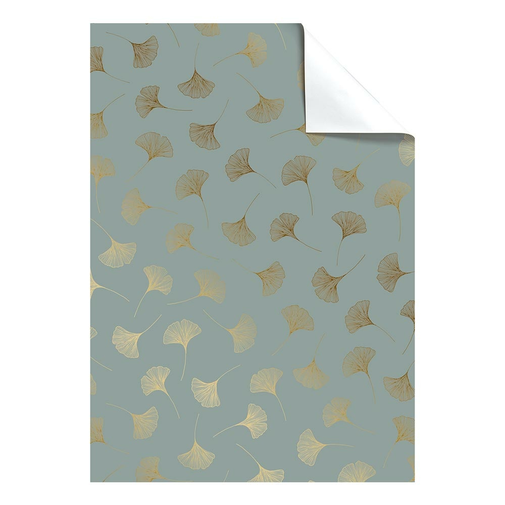 Papiers-cadeaux feuilles "Esma" 100x70cm gris