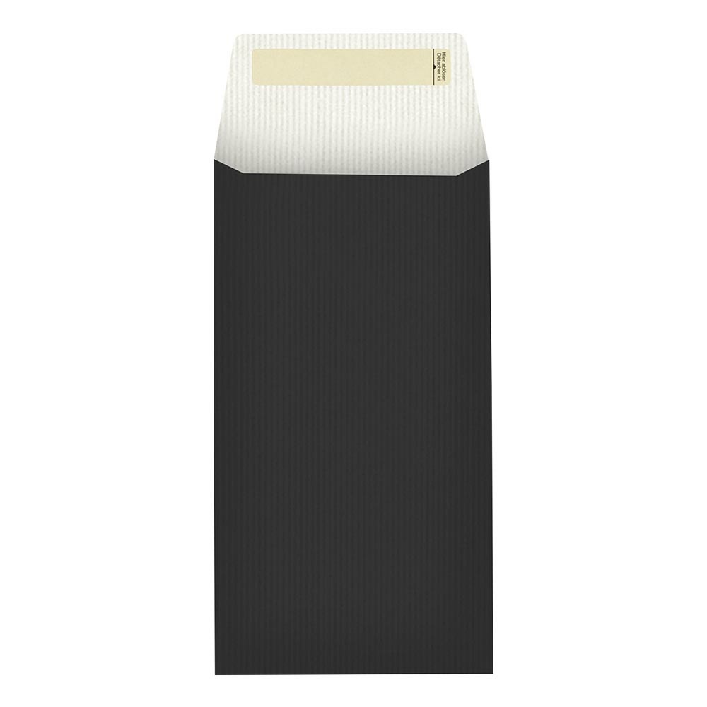 Pochette cadeau "Uni Colour" 12x22+6cm noir